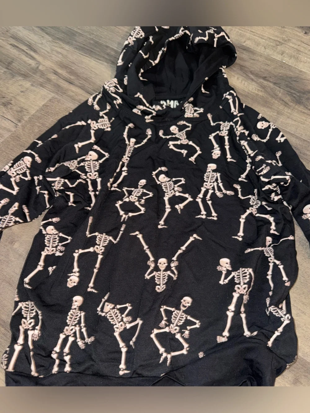 BMBC Bare Moon Baby Co Skeleton Bamboo Hooded Pullover 3T Halloween - Picture 2 of 6